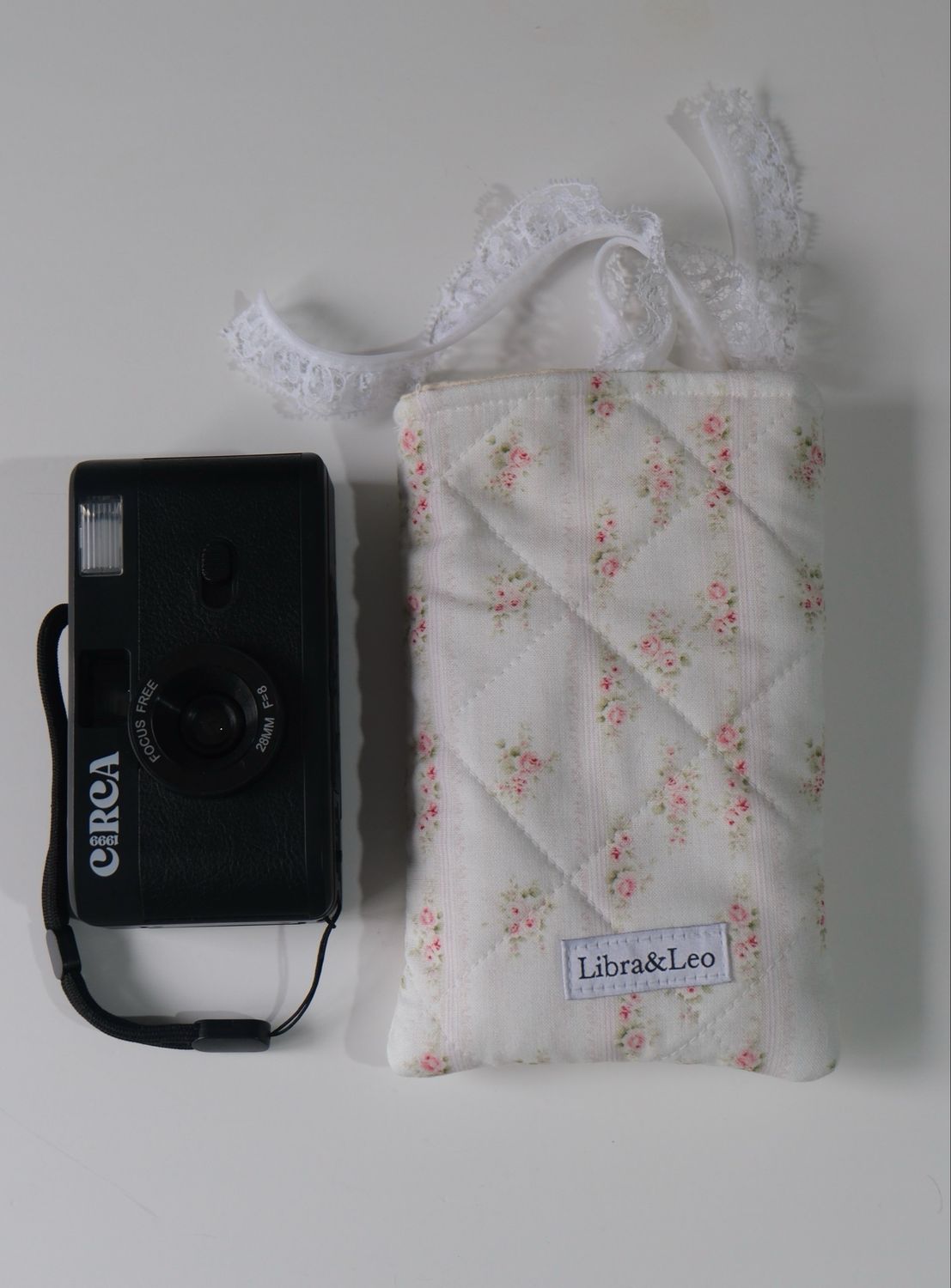 quilted camera pouch