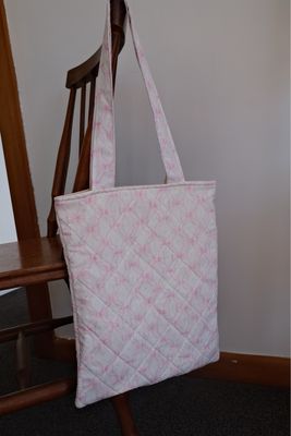 quilted bow tote