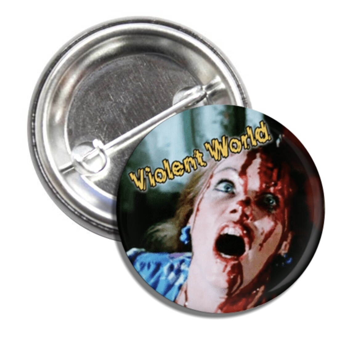 Violent World Mrs. Reston Pinback Button