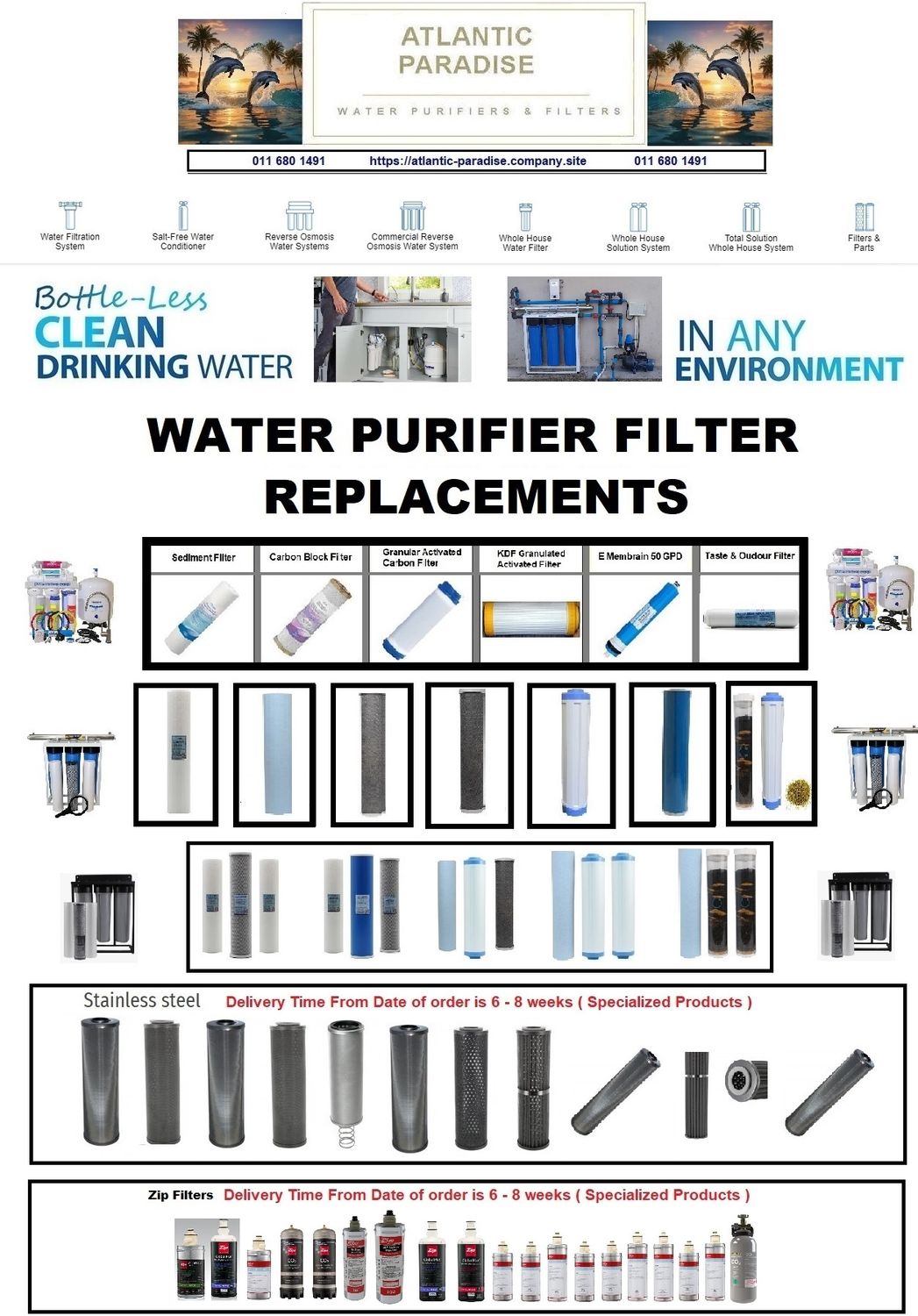 Purifier Water Filters From R280 - R3400