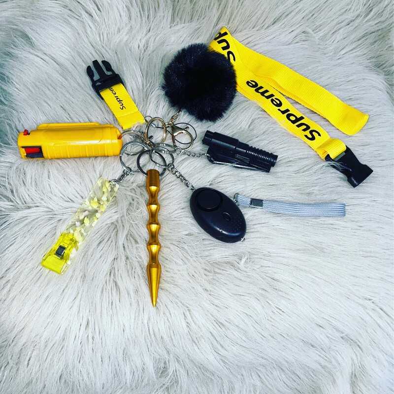 Supreme Lanyard Yellow Keychain