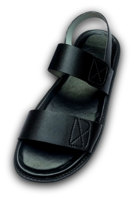 Sandals Black leather- skin.