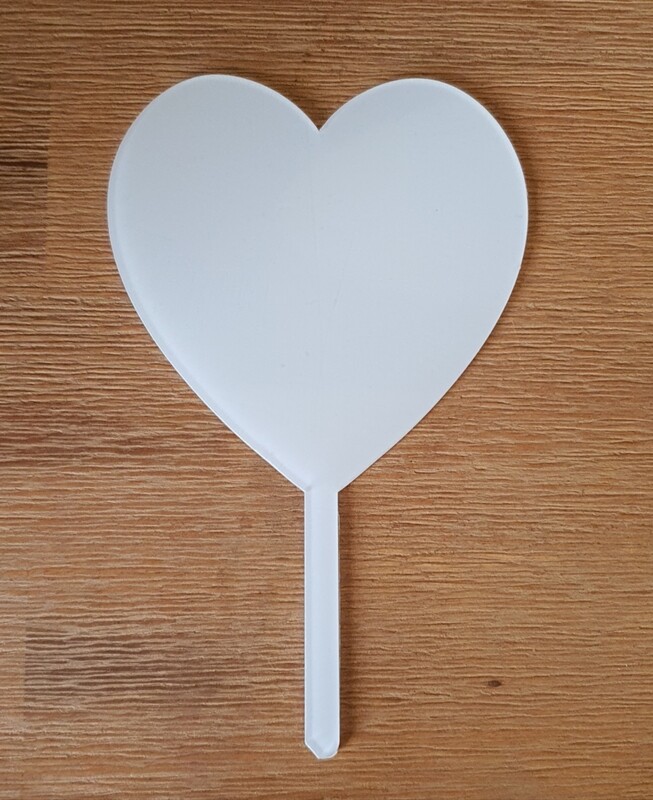 Acrylic Cake Toppers - Heart Shape