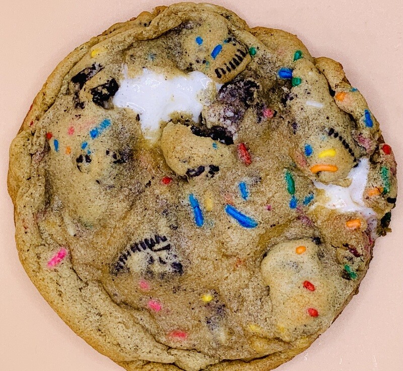 Birthday Cake Oreo S’mores Protein Cookie
