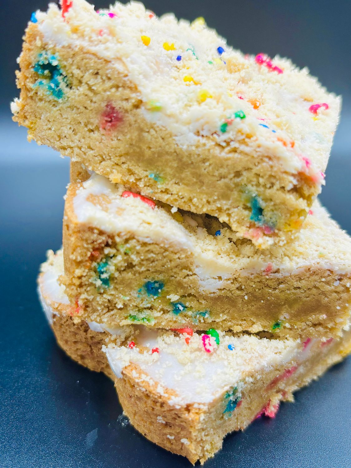 Golden Oreo Birthday Cake Protein Squares