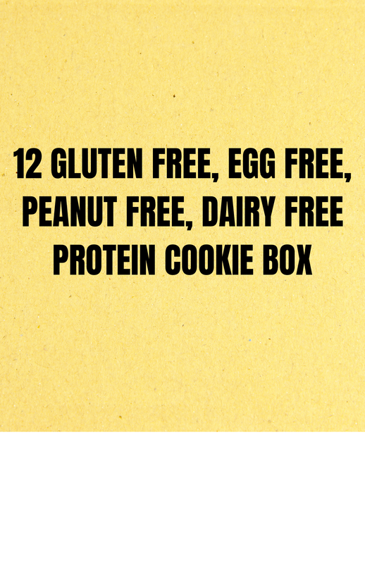 12 Gluten Free, Egg Free, Peanut Free, Dairy Free Protein Cookies