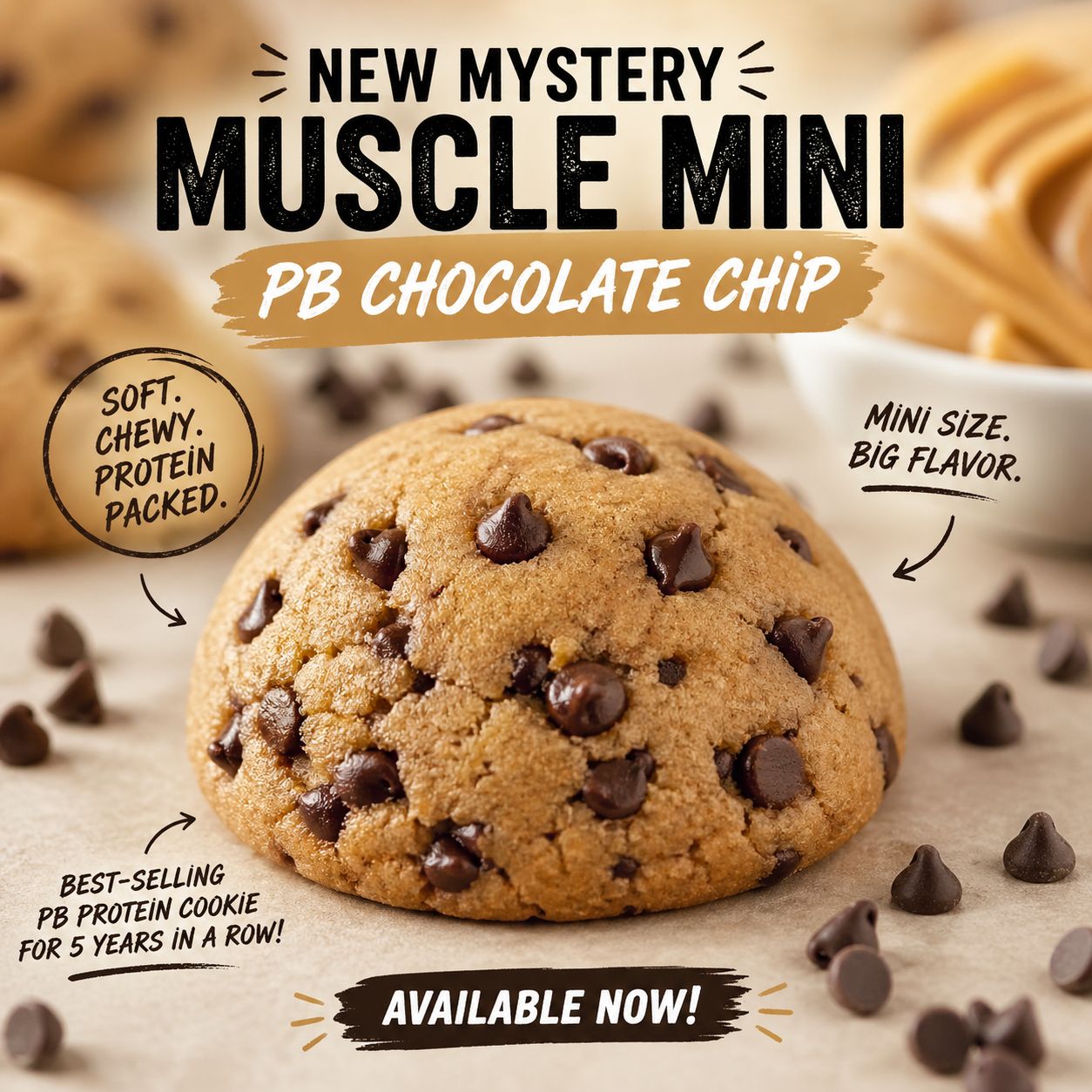 Mystery Bag Muscle Minis 💪🏻 Peanut butter chocolate Chip