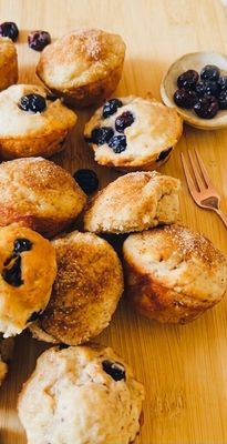 BLUEBERRY CRUMBLE MINI PROTEIN MUFFINS 🫐 6 PACK