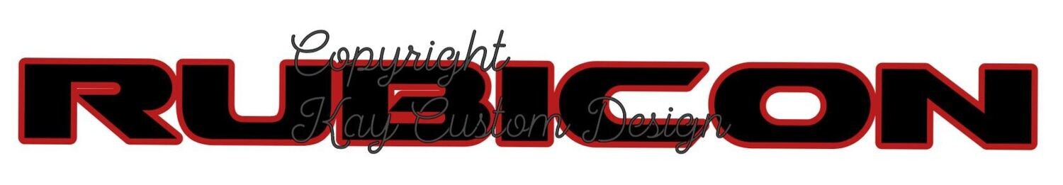 Rubicon Style Hood Lettering