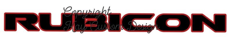 Rubicon Style Hood Lettering
