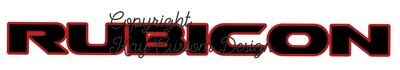 Rubicon Style Hood Lettering