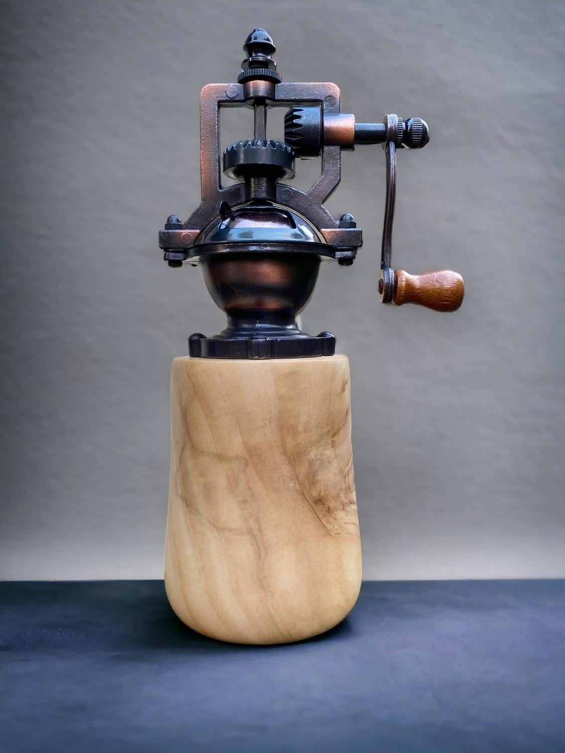 Antique Style Pepper Grinder: Cottonwood Burl