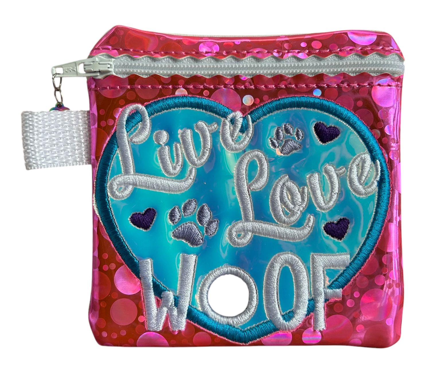 Dog Poop Bag Holder: Live Love Woof