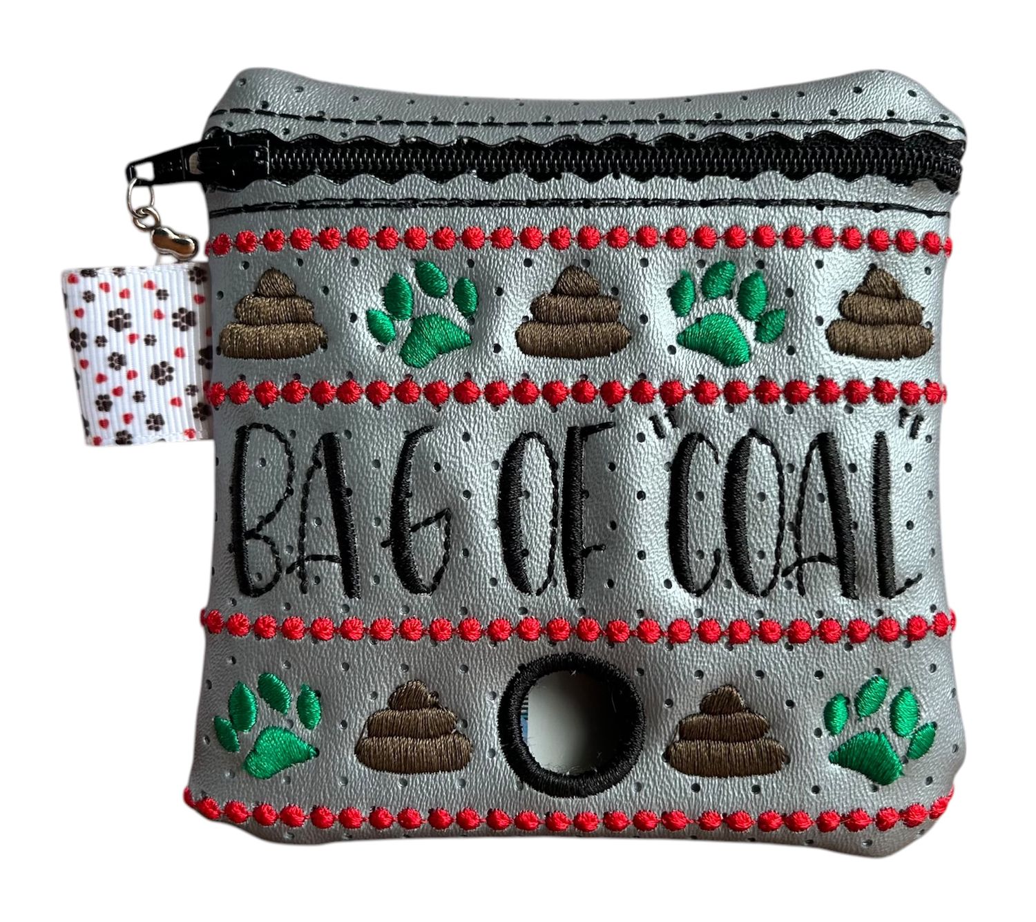 Dog Poop Bag Holder: Bag of Coal