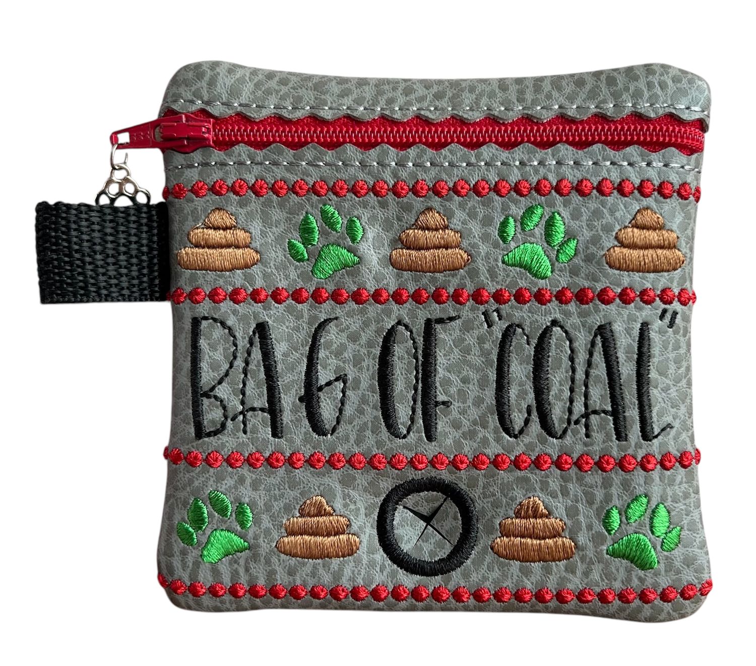 Dog Poop Bag Holder: Bag of Coal