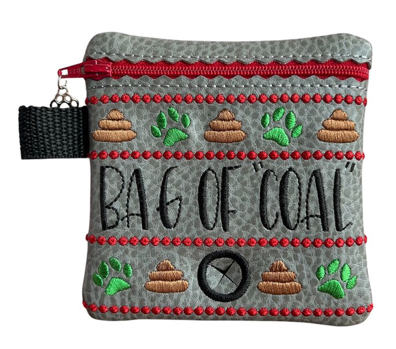 Dog Poop Bag Holder: Bag of Coal
