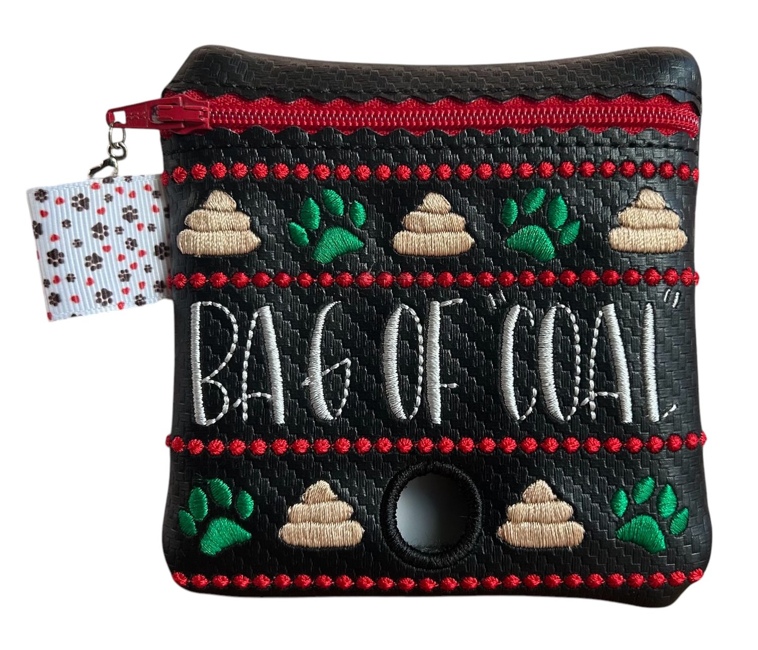 Dog Poop Bag Holder: Bag of Coal