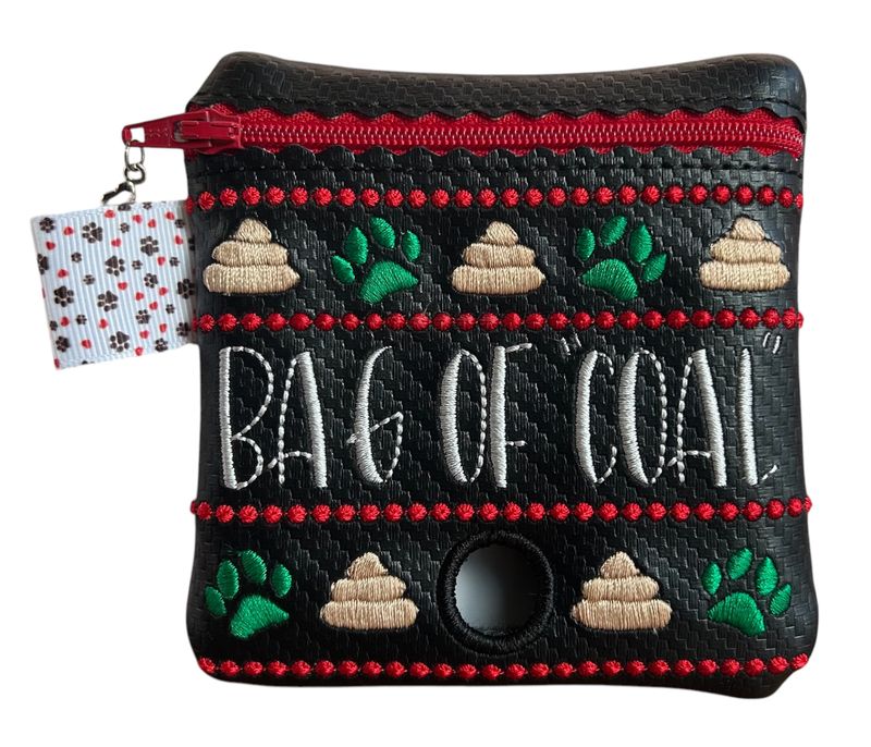 Dog Poop Bag Holder: Bag of Coal
