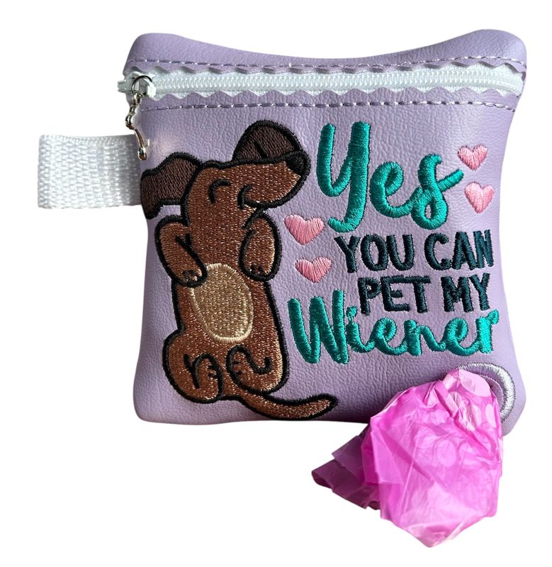 Dog Poop Bag Holder:  Yes, You can Pet my Wiener