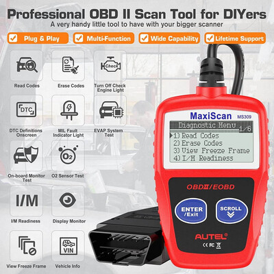 MAXSCAN MS309 Professional Car Scanner OBD2 CAN Obd