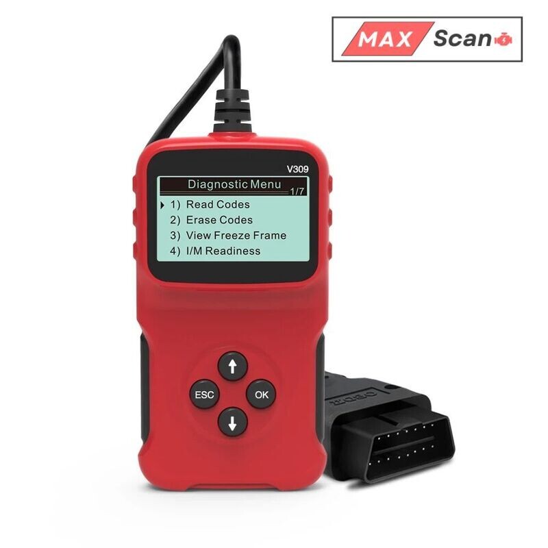 MAXSCAN V-309 Heavy Duty Professional Car OBD2 Scanner Built In Display Handheld Device