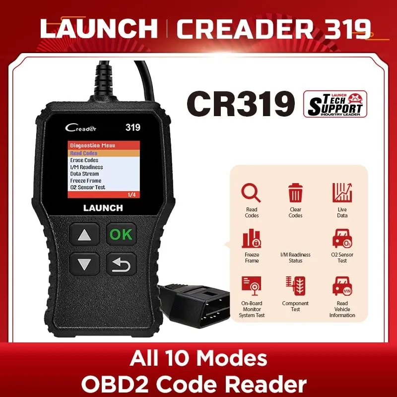 Launch X431 Creader CR319 Auto Code Reader OBD2 Scanner Full OBDII EOBD Car Scanner Automotive Diagnostic Tools