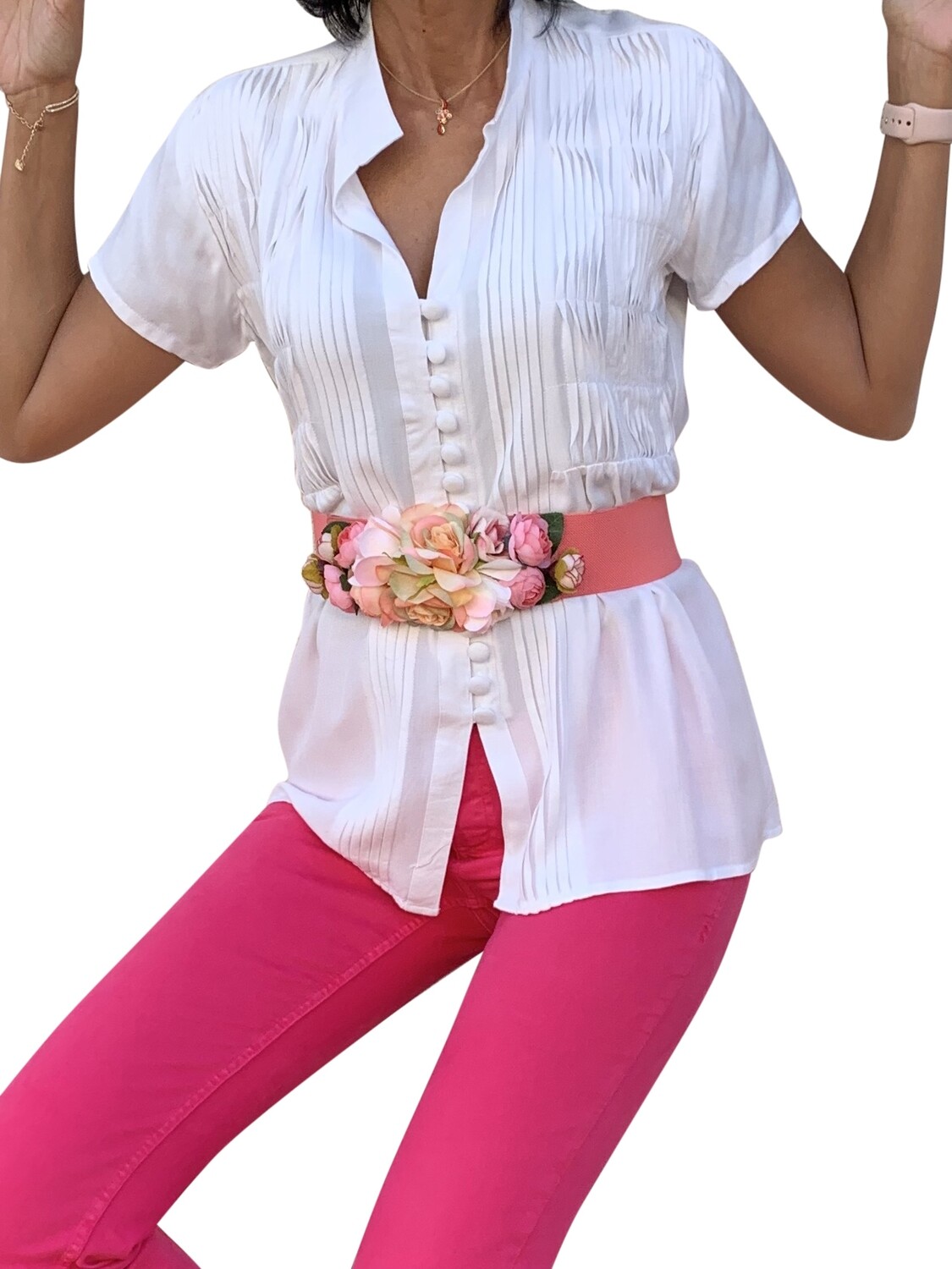 Weiss Bambusbluse, natürliche Kleidung Damen, Öko Kleidung Damen