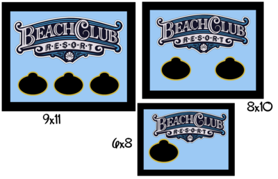 Beach Club Name Badge Display