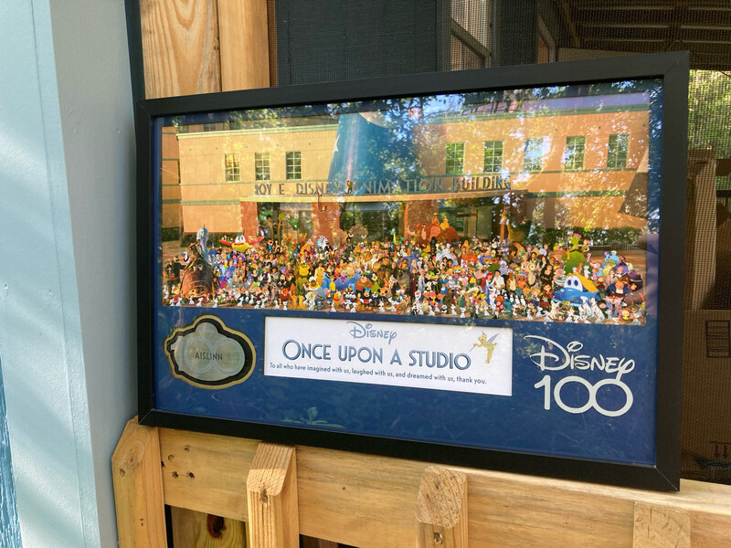 Commemorative 100 Year Nametag And Lithograph Display