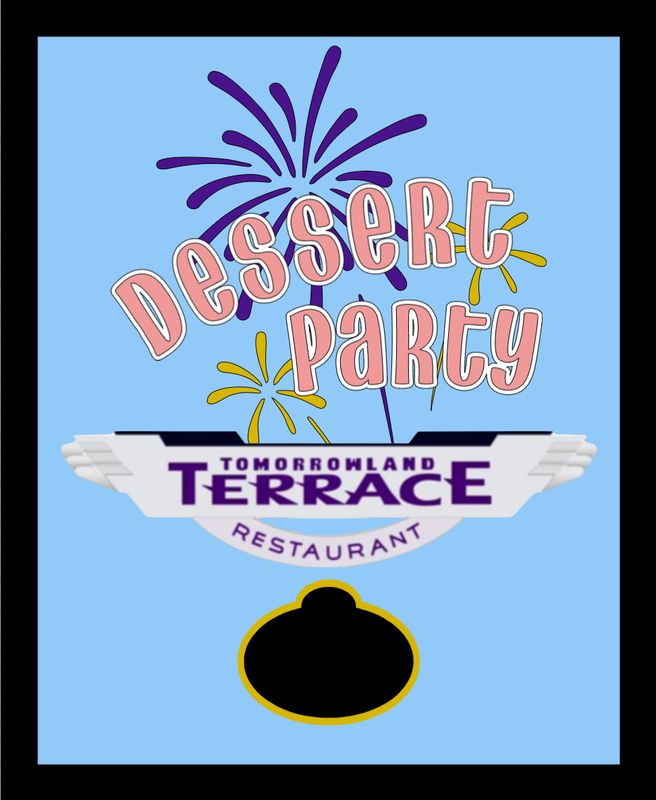 Tomorrowland Terrace Dessert Party Nametag Display
