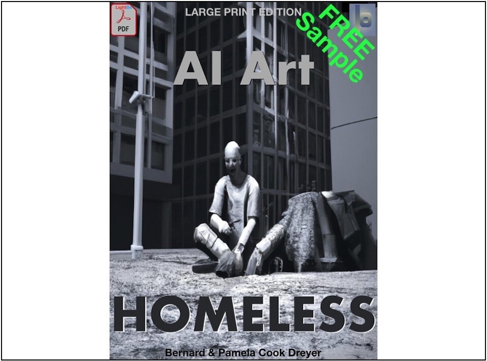 AI Art - Homeless: Digital Booklet FREE SAMPLE - 10 Pages - 6 Illustrations