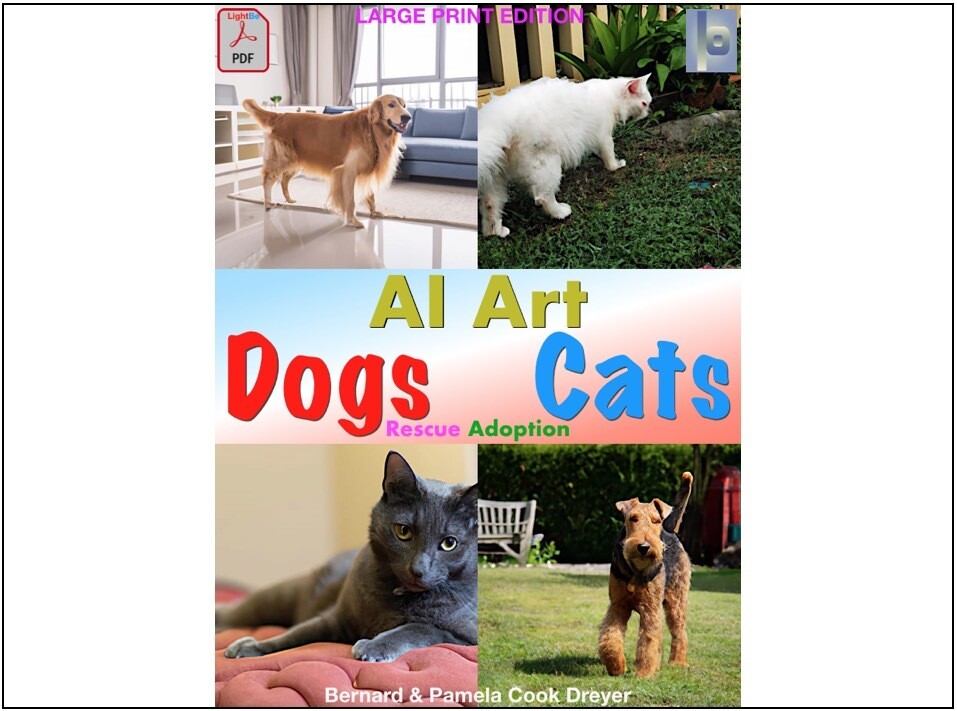 AI Art - Rescue & Adoption of Dogs & Cats: Digital Booklet - 45 Pages - 33 Illustrations