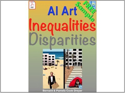 AI Art - Inequalities Disparities: FREE SAMPLE Digital Booklet - 14 Pages - 9 Illustrations