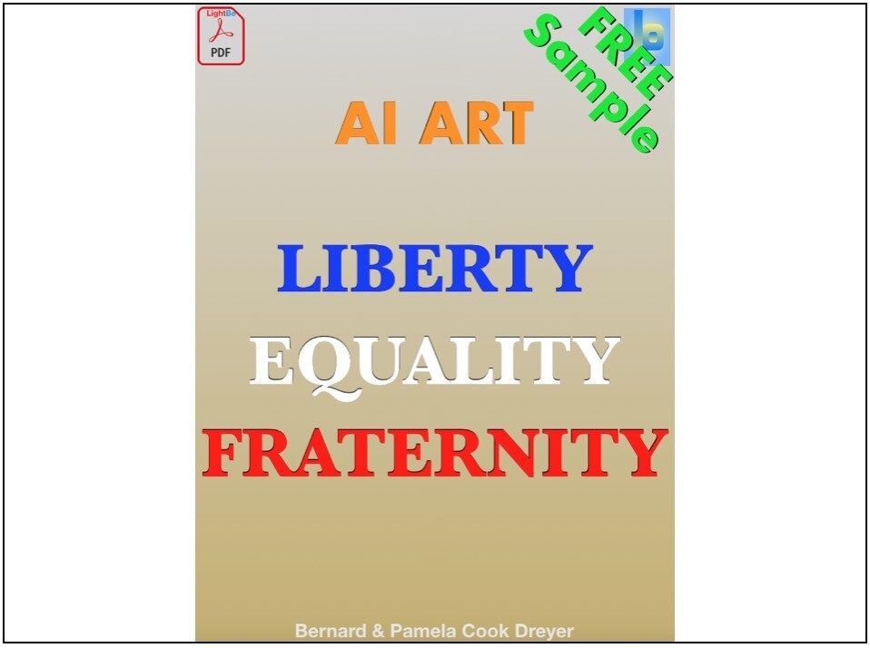Liberty Equality Fraternity: FREE SAMPLE - AI ART - Digital Booklet - 13 Pages - 8 Illustrations