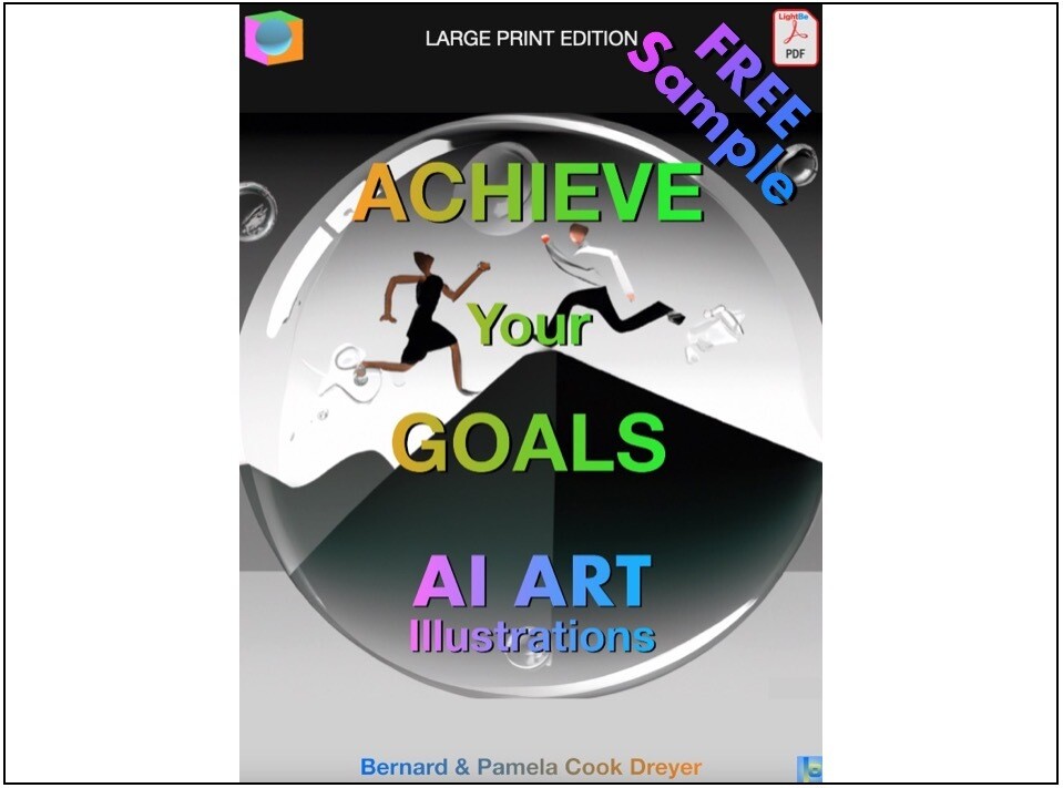 Achieve Your Goals - AI ART: FREE SAMPLE Digital Booklet - 13 Pages - 8 Illustrations