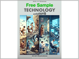 TECHNOLOGY evolutions: Digital Booklet FREE SAMPLE - 24 Pages - 20 AI Art Illustrations