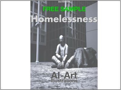 Homelessness: Digital Booklet FREE SAMPLE - 13 Pages - 10 AI Art Illustrations