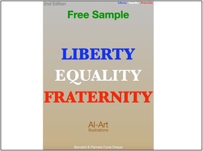 Liberty Equality Fraternity: FREE SAMPLE  Digital Booklet - 17 Pages - 14 AI-Art Illustration