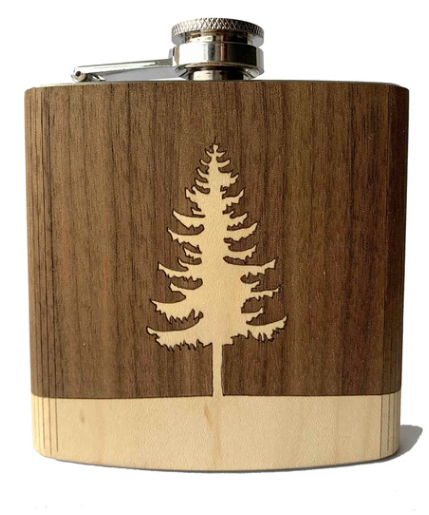 Wood Wrapped Flask