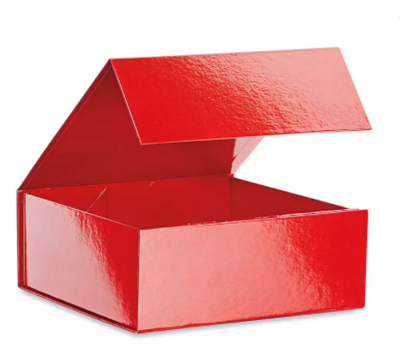 Magnetic Front Closure Gift Box - Gloss Red
