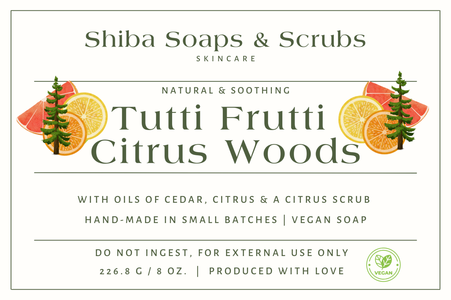 Tutti Frutti Citrus Woods Soap