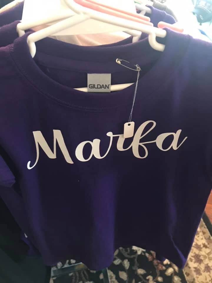 Marfa T-Shirt Dark Purple/White