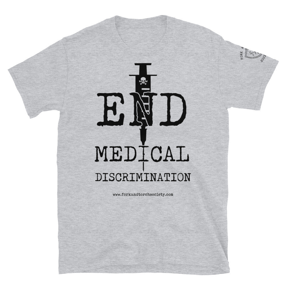 End Medical Discrimination Black ink