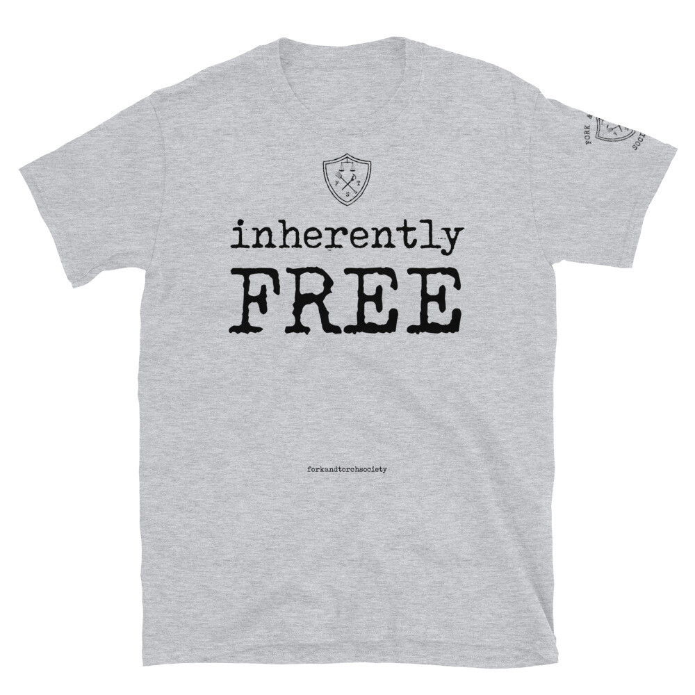 Inherently Free w/ sleeve print black ink