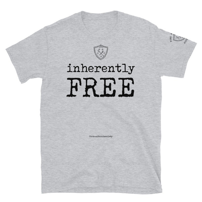 Inherently Free w/ sleeve print black ink