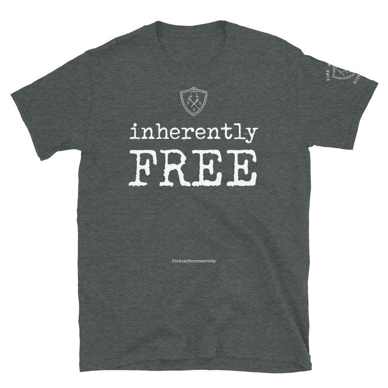 Inherently Free w/ sleeve print white ink
