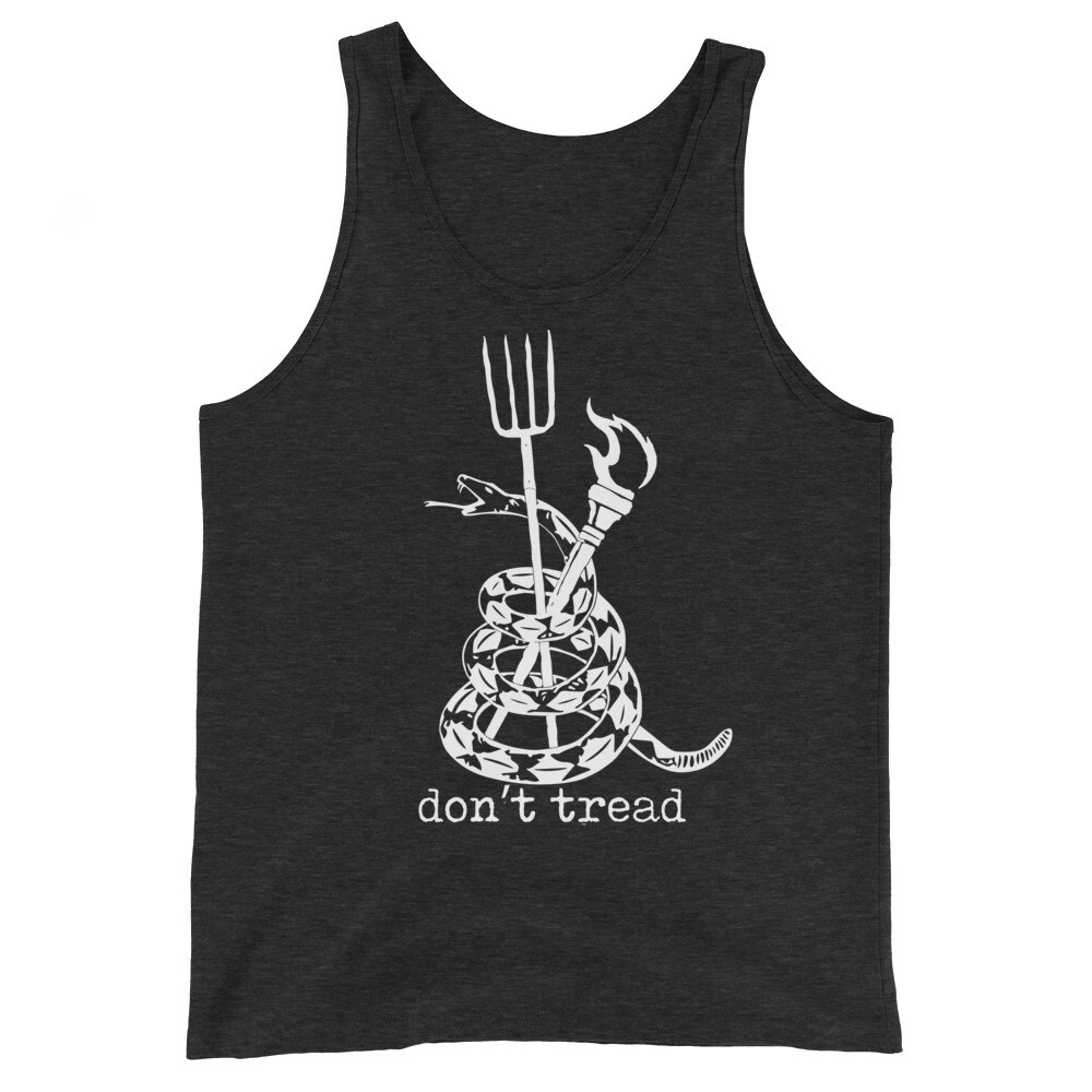 Don&#39;t Tread Tank Top White Ink