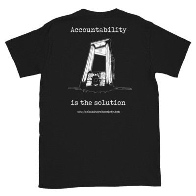 Accountability is the solution Unisex T-Shirt white ink