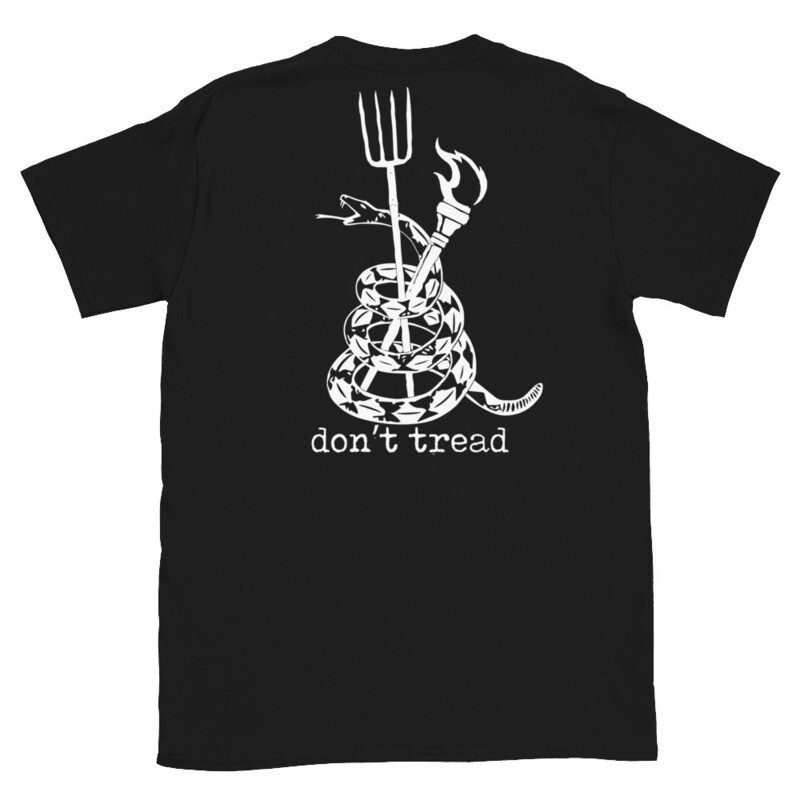 Don&#39;t tread Unisex Logo w/ back print T-Shirt 