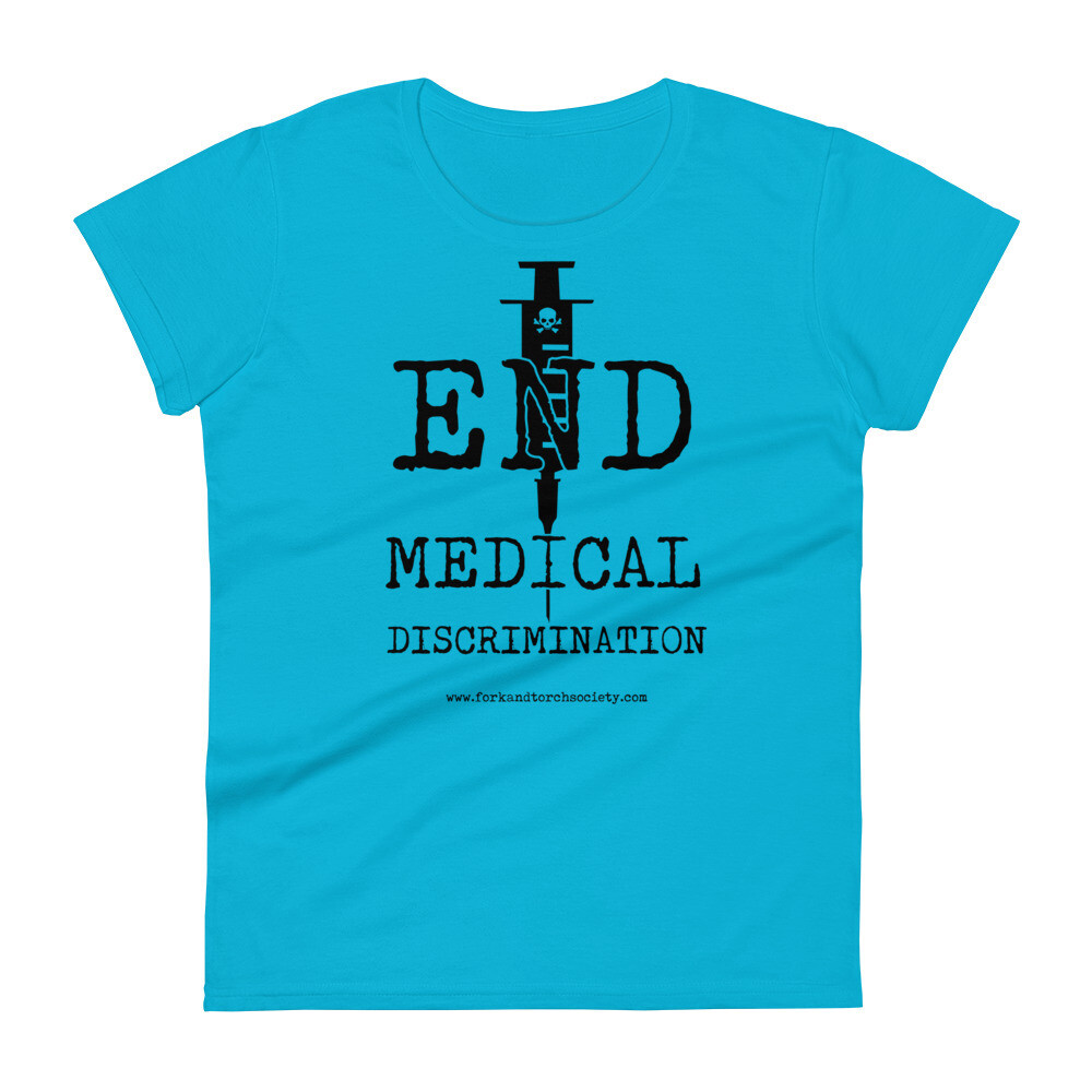 End Medical Discrimination Women&#39;s short sleeve Dark Ink